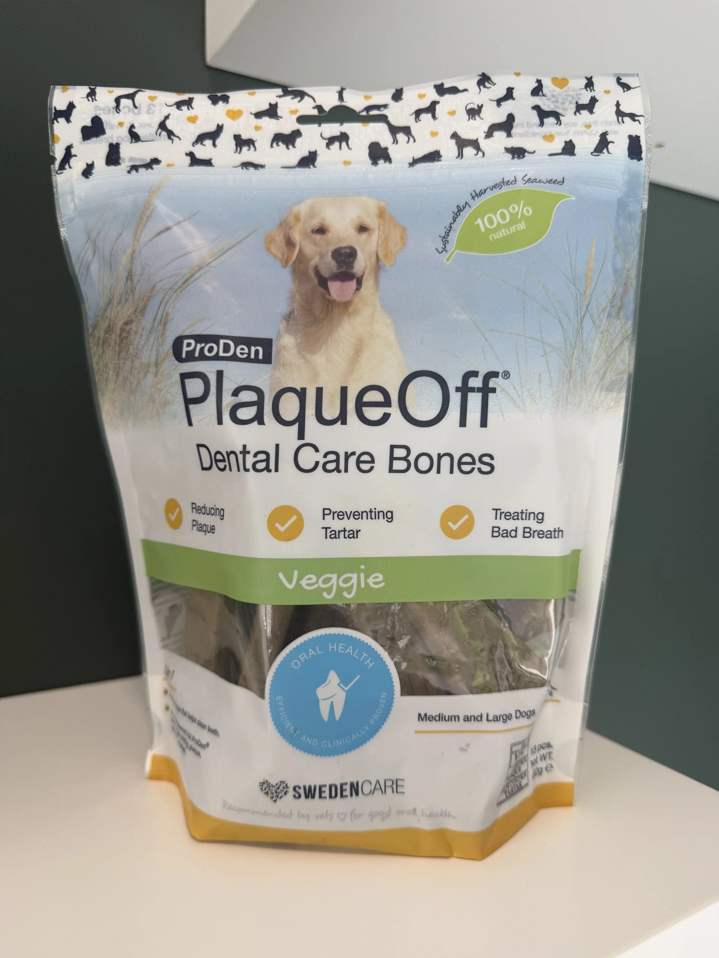 ProDen PlaqueOff 13 Dental Bones for Medium & Large Dogs,  Vegetable Fusion