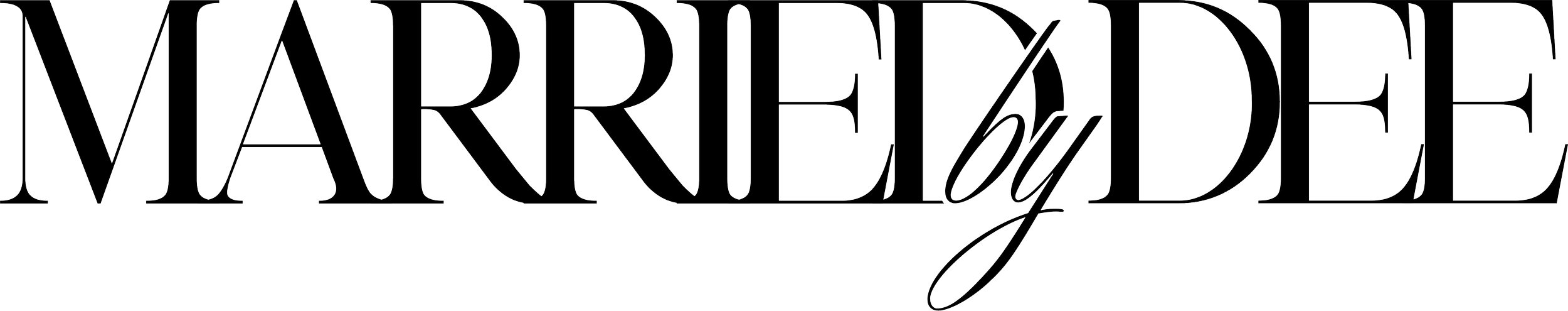 Black text reading 'MARRIED by DE' on a transparent background.
