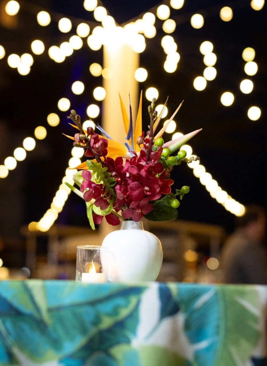 Corporate event floral centerpiece