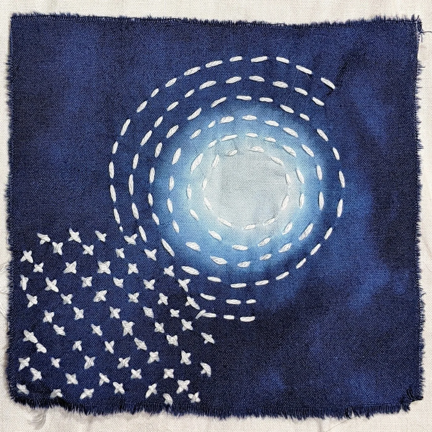 Brighton shibori sashiko commission unframed quadrant closeup.jpg