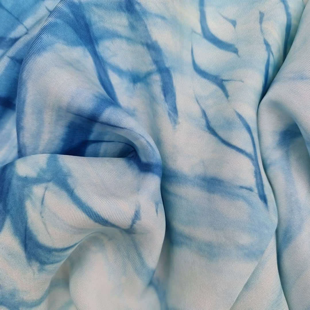 Arashi indigo scarf close-up