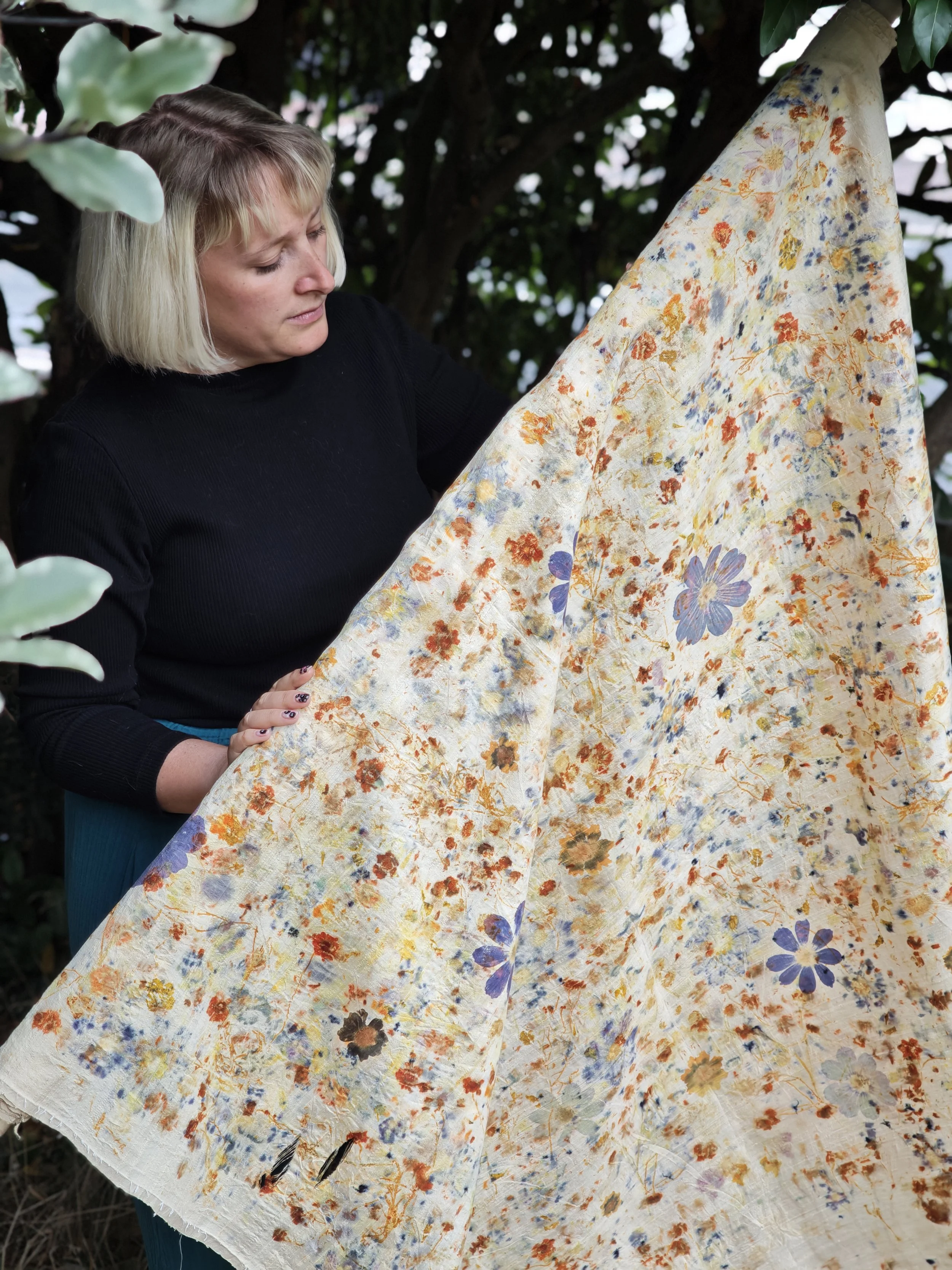 Ellie Walker-Todd with Tataki Zomé fabric