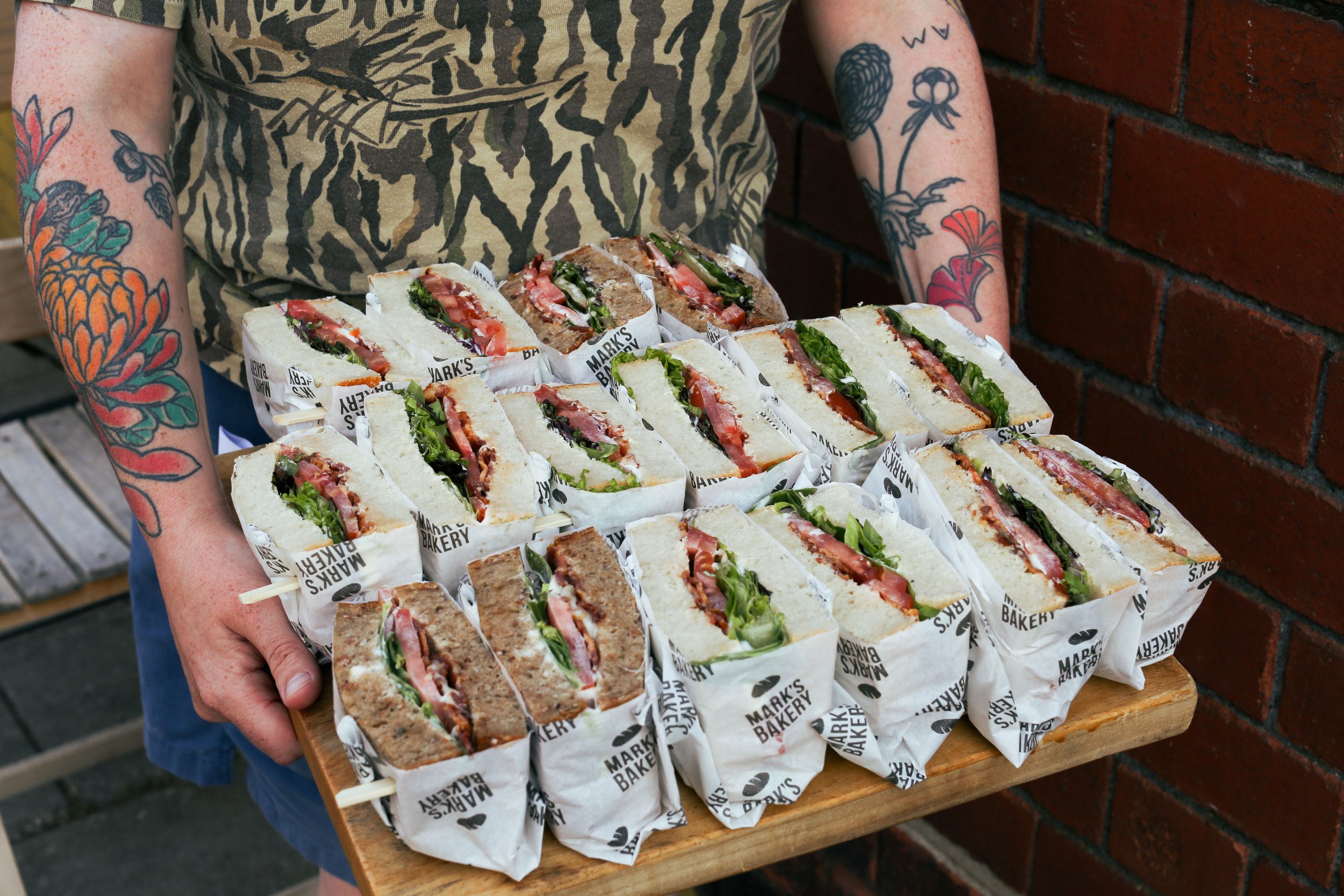 Stack of sandwiches (docker's wedges!)