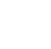 Two overlapping white rings on a black background