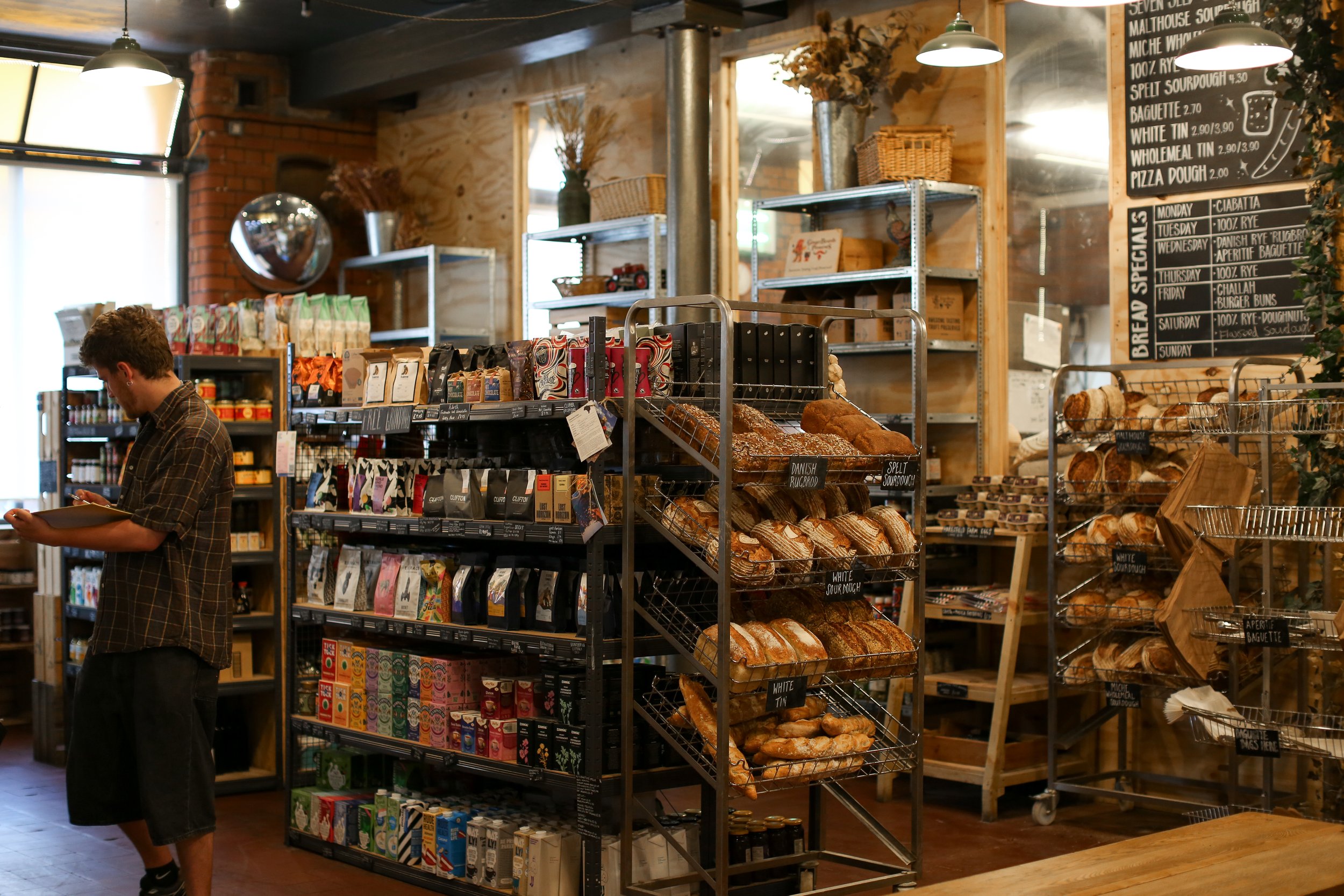 Mark's Bakery - inside the shop view of shelves