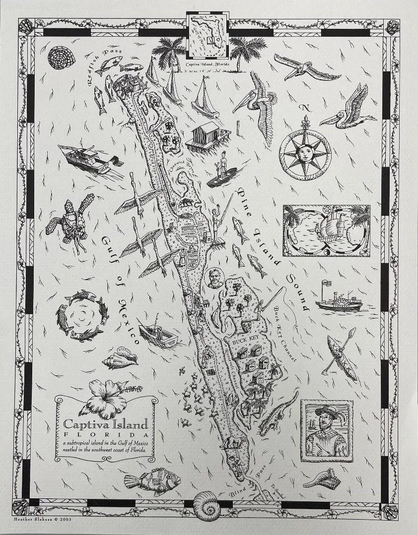 Map of Captiva by Heather Slabosz