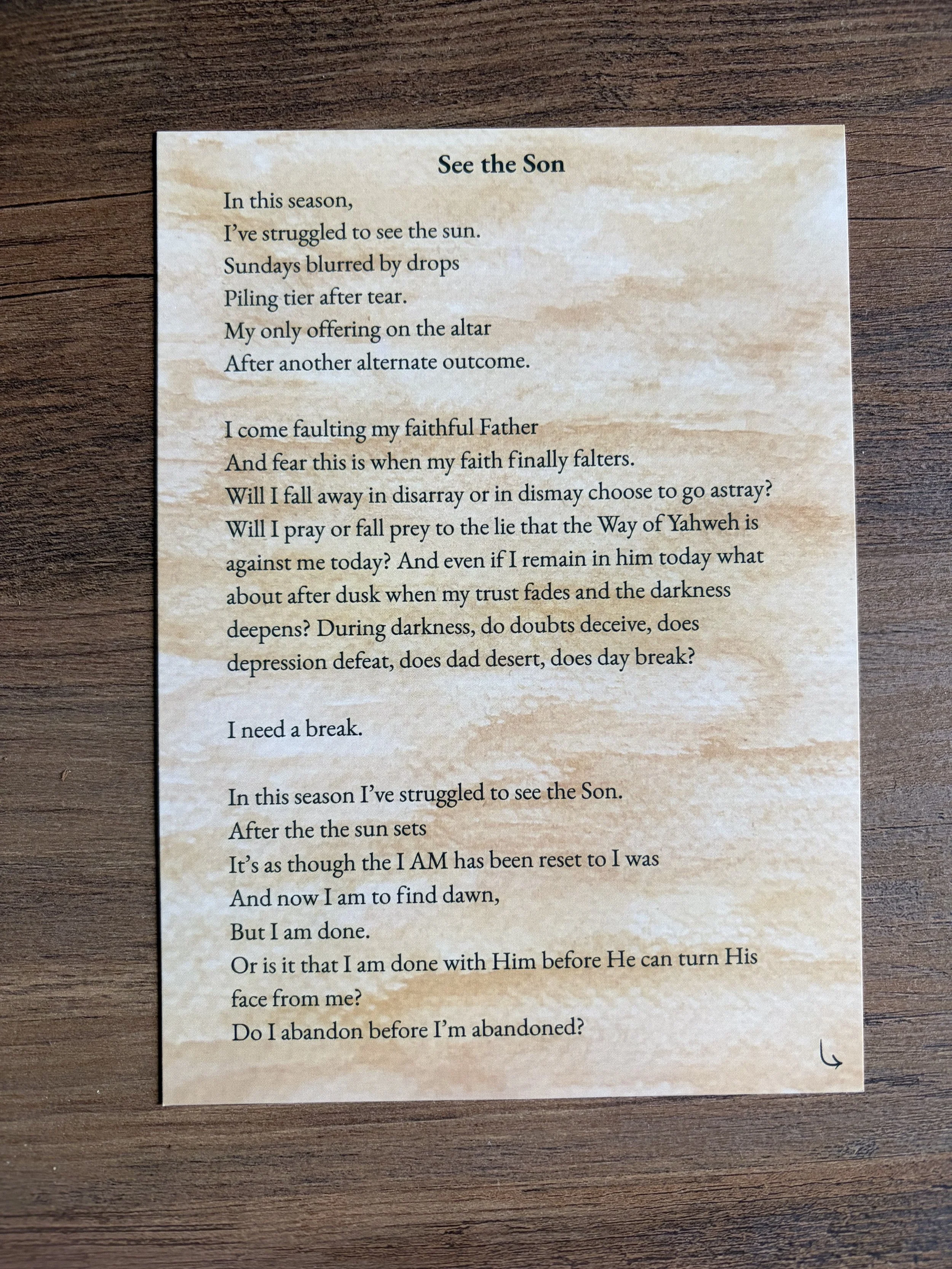 See the Son | Spoken Word Print
