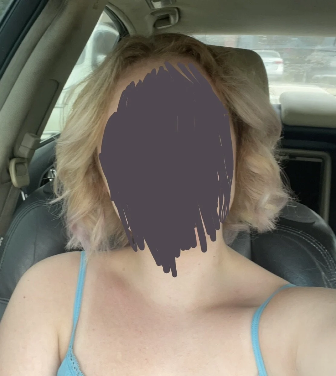 Lavender tips with soft curls