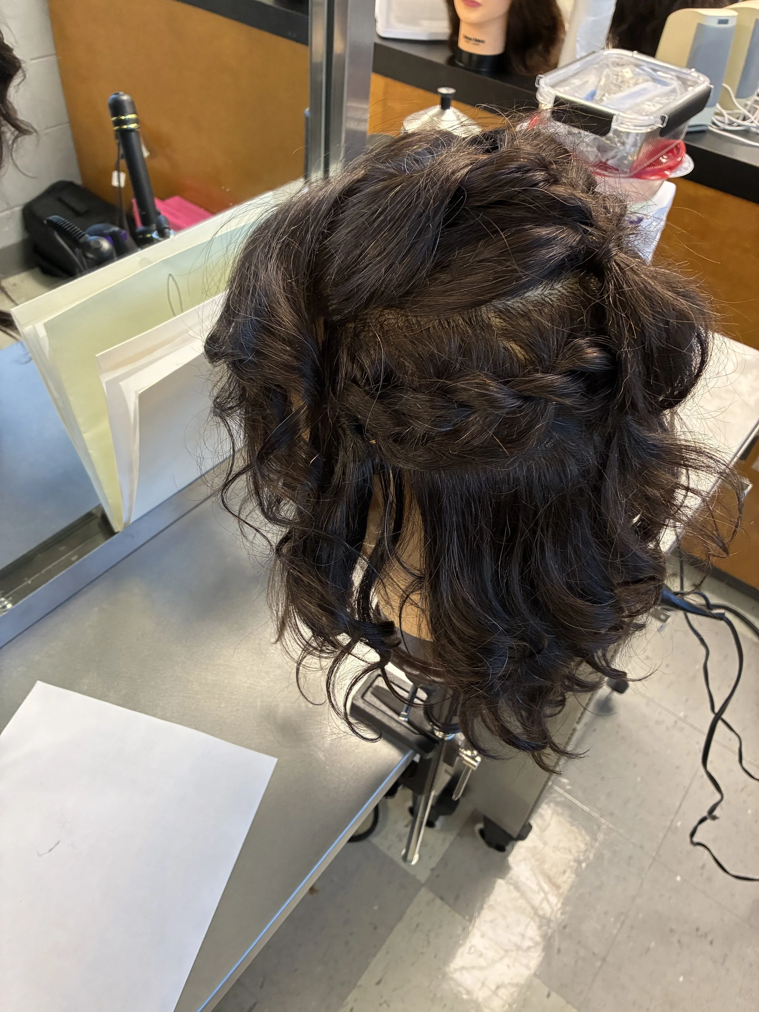 Half up Half down with braids