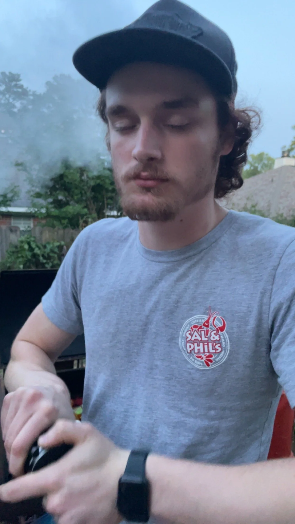 Simple mens cut kept longer for curls