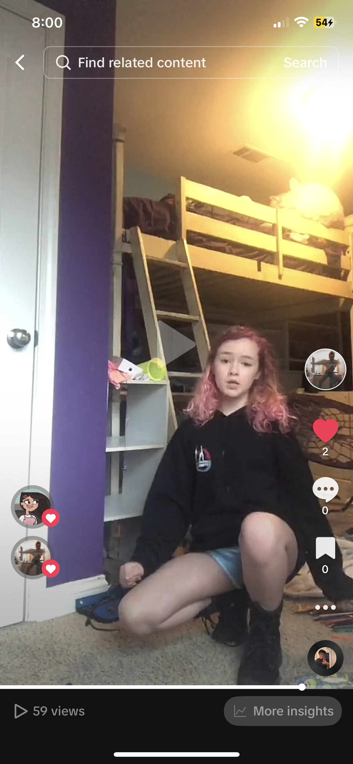 Whole head color- purple (First time I ever dyed my hair. We all start somewhere and its important to see how far you've come)