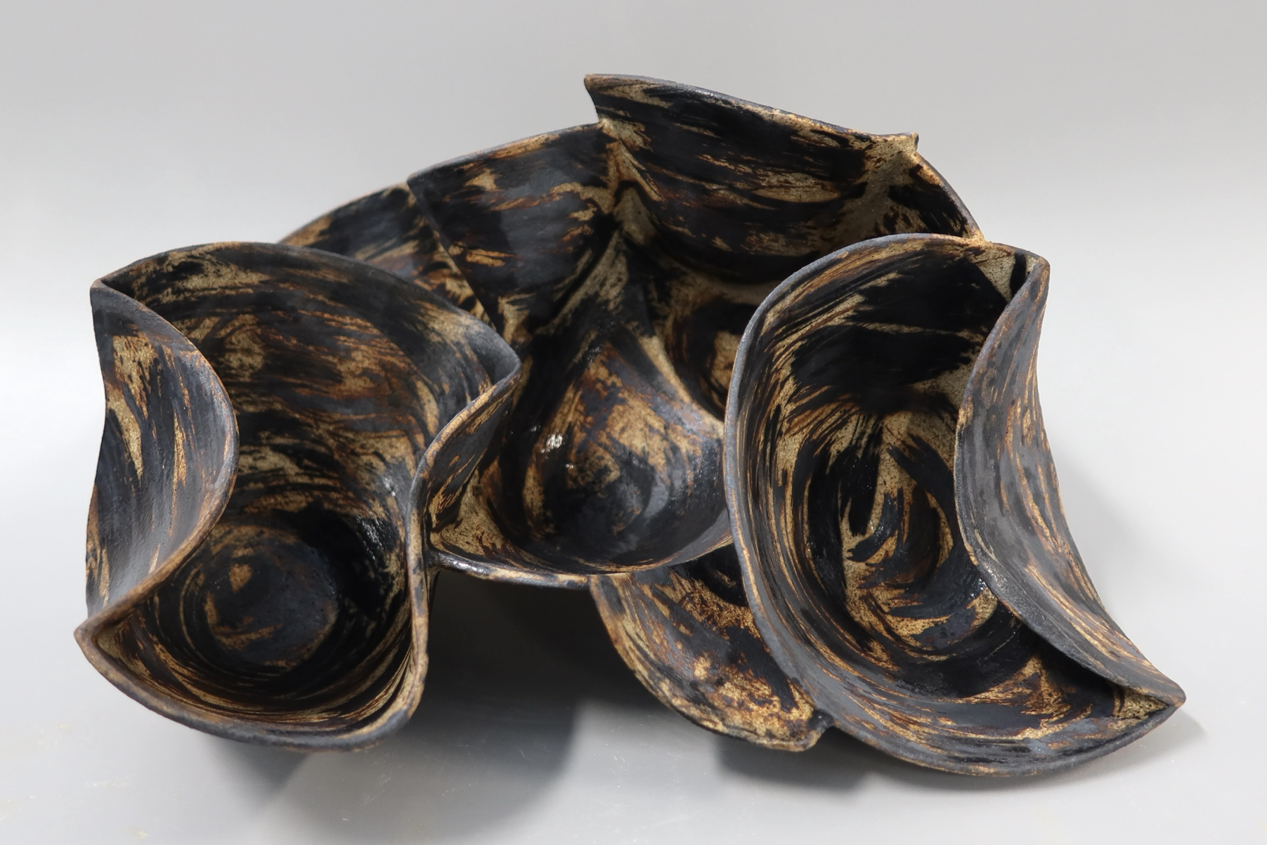 Current — Stoneware, 2025, 6¾″ H × 10″ W × 8½″ D