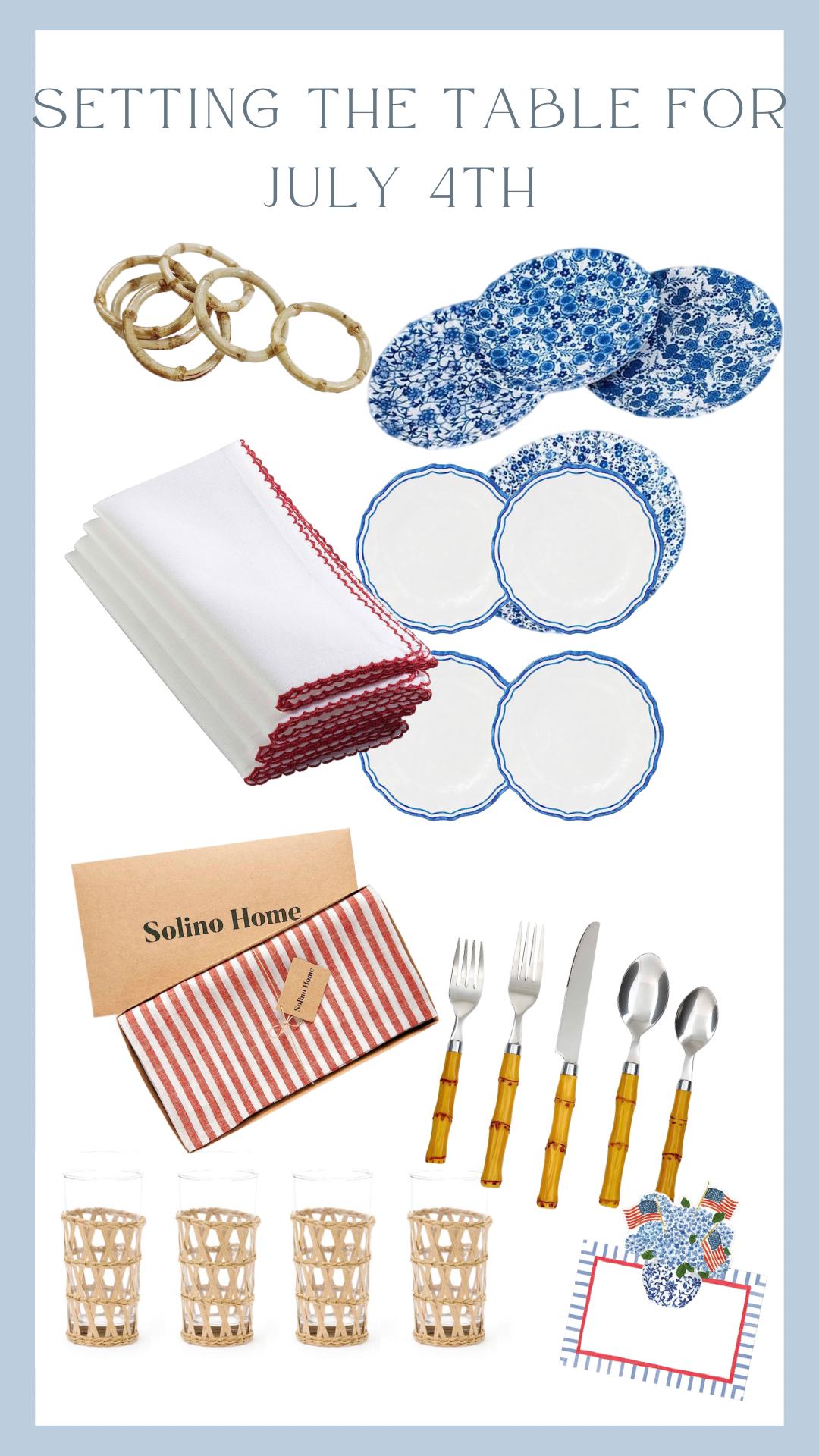 Setting a July 4th Table