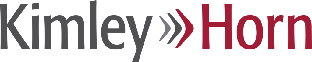 Kimley-Horn logo with black text and maroon arrows and text