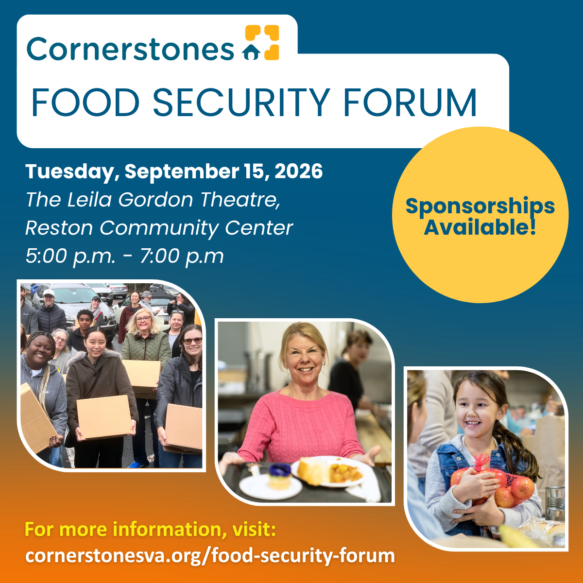 The Cornerstones Food Security Forum: Innovation. Partnership. Action.
