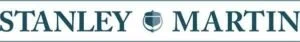 Partial view of a logo with the text 'STANLEY MARTIN' in blue, separated by a shield emblem.