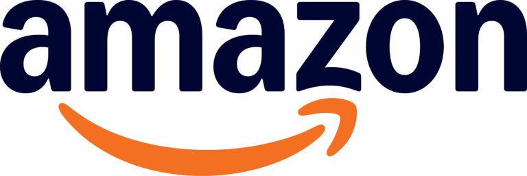 Close-up of the Amazon logo with black text and an orange arrow underneath.