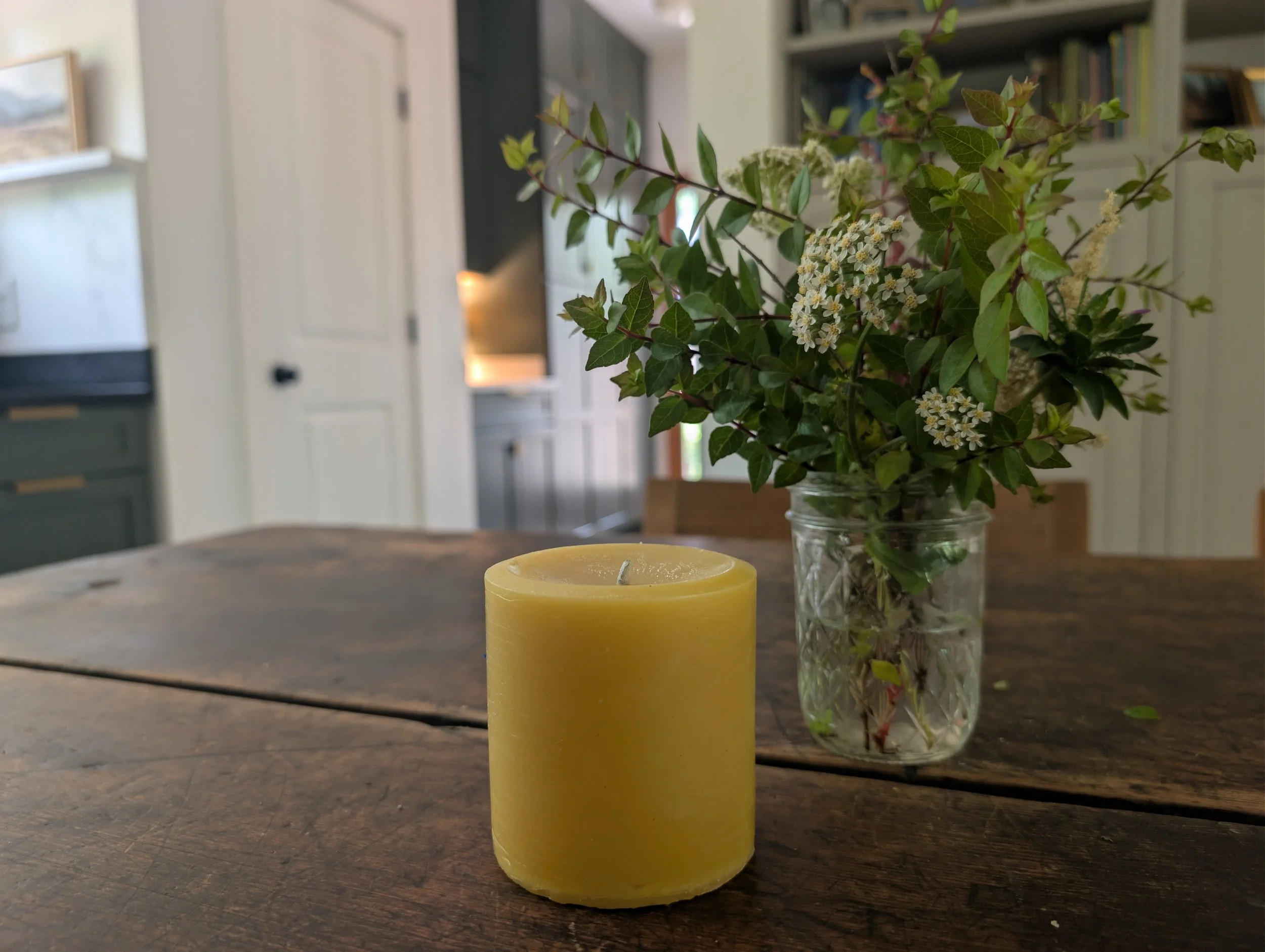 3x3 Beeswax Pillar