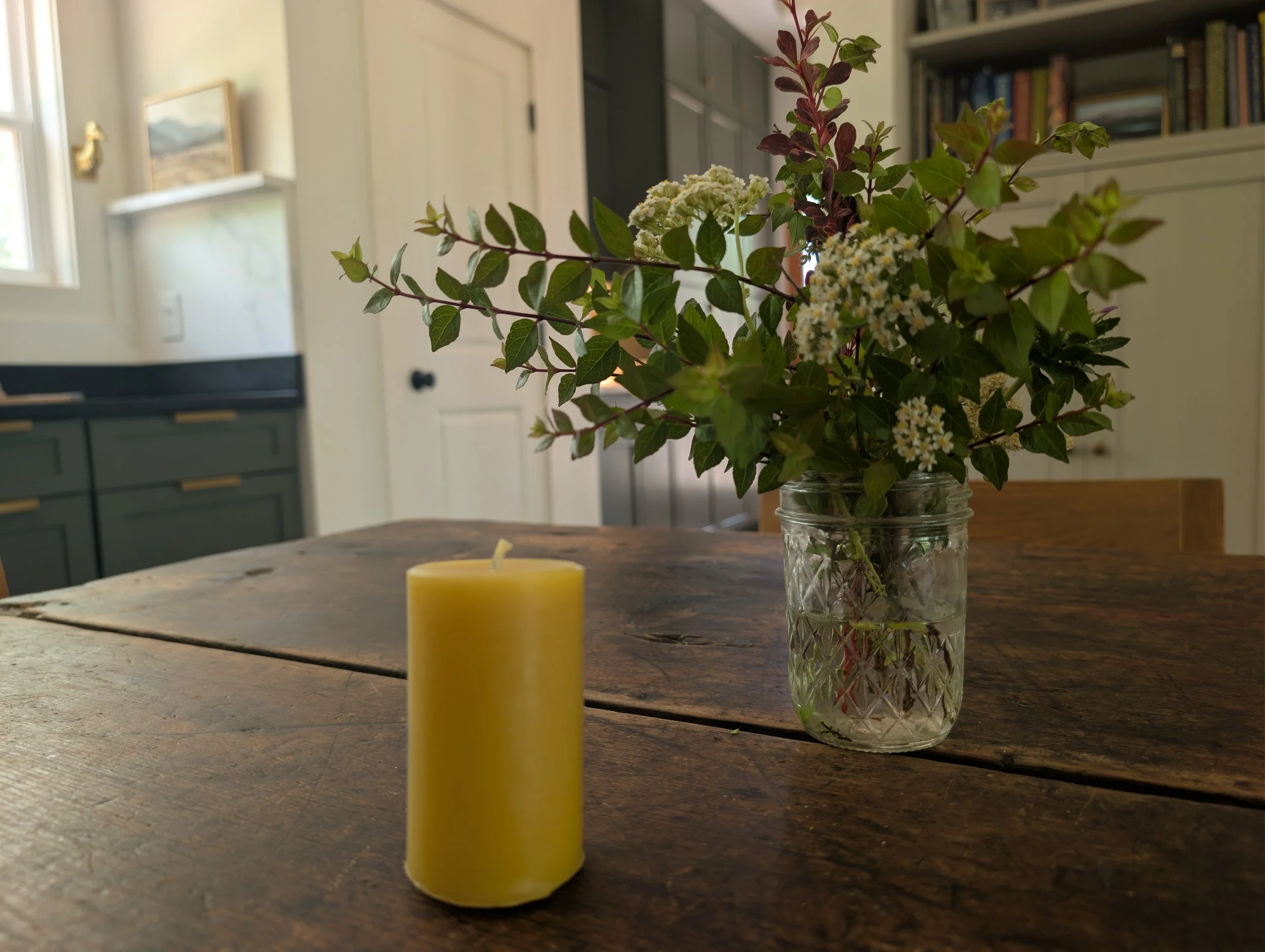 2x3 Beeswax Mini Pillar