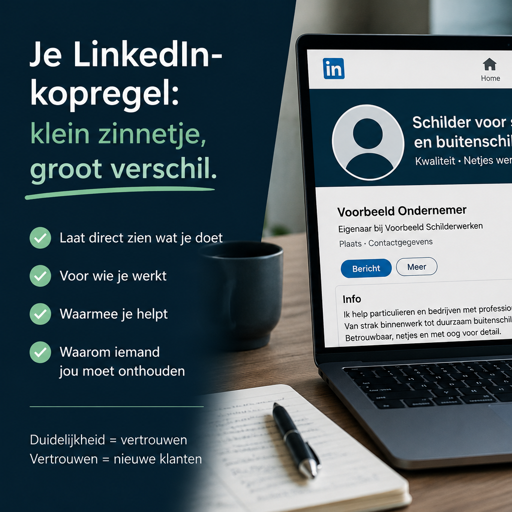 Wat zet je in je LinkedIn-kopregel als ondernemer?