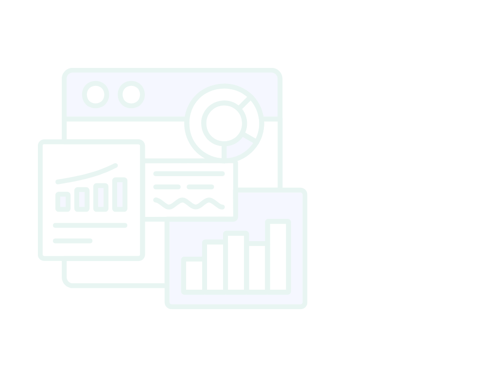 Illustration of data analytics and business growth charts on screen