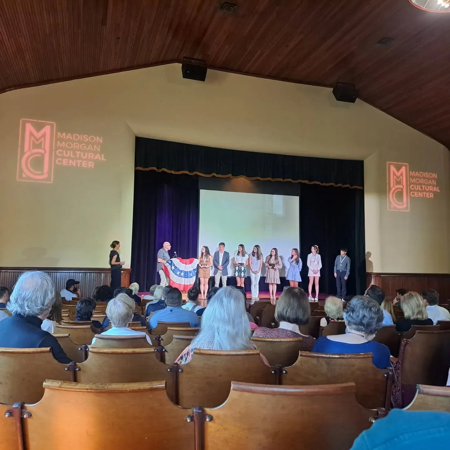 It was a wonderful afternoon at MMCC for the Madison on Madison Speech Competition. Eight Morgan County high school students presented their speeches, followed by a lovely reception provided by the Daughters of the American Revolution Henry Walton Ch