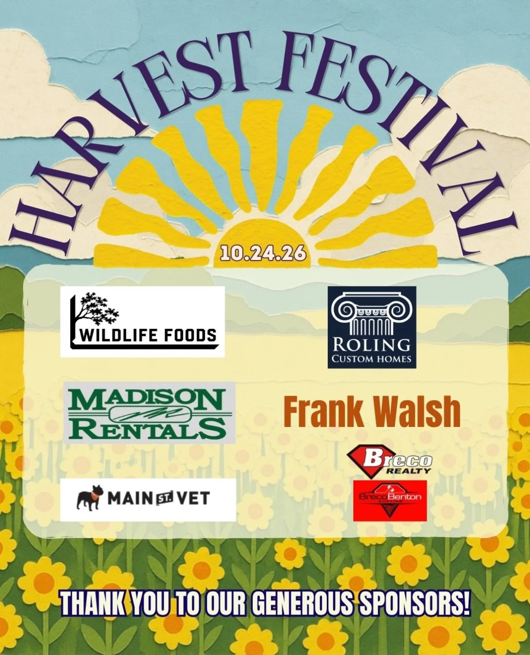 Shoutout to our Harvest Festival sponsors! Your support helps us continue our mission. 

The forecast is looking mighty fine and we can&rsquo;t wait to boot scoot and boogie with y&rsquo;all!

VIP tix sold out, but general admission is still availabl
