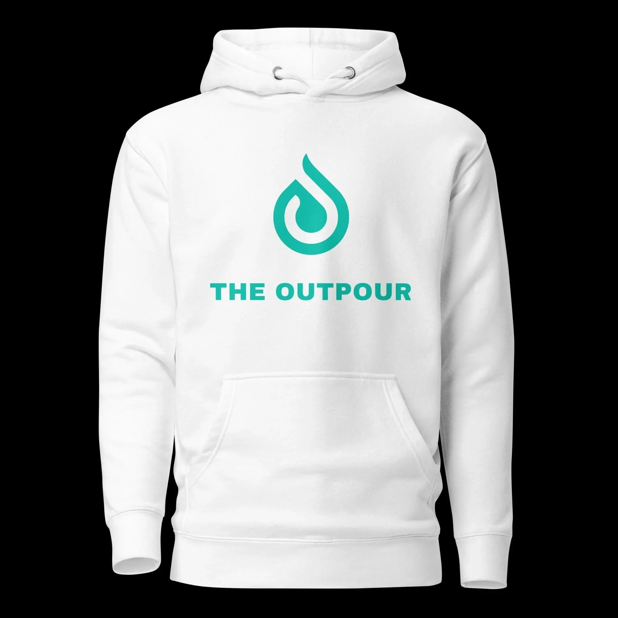 Unisex The Outpour Hoodie (WHITE/TEAL)