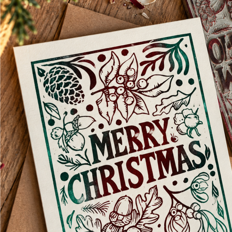 Christmas Card Making - Lino 18th November 7 - 10pm