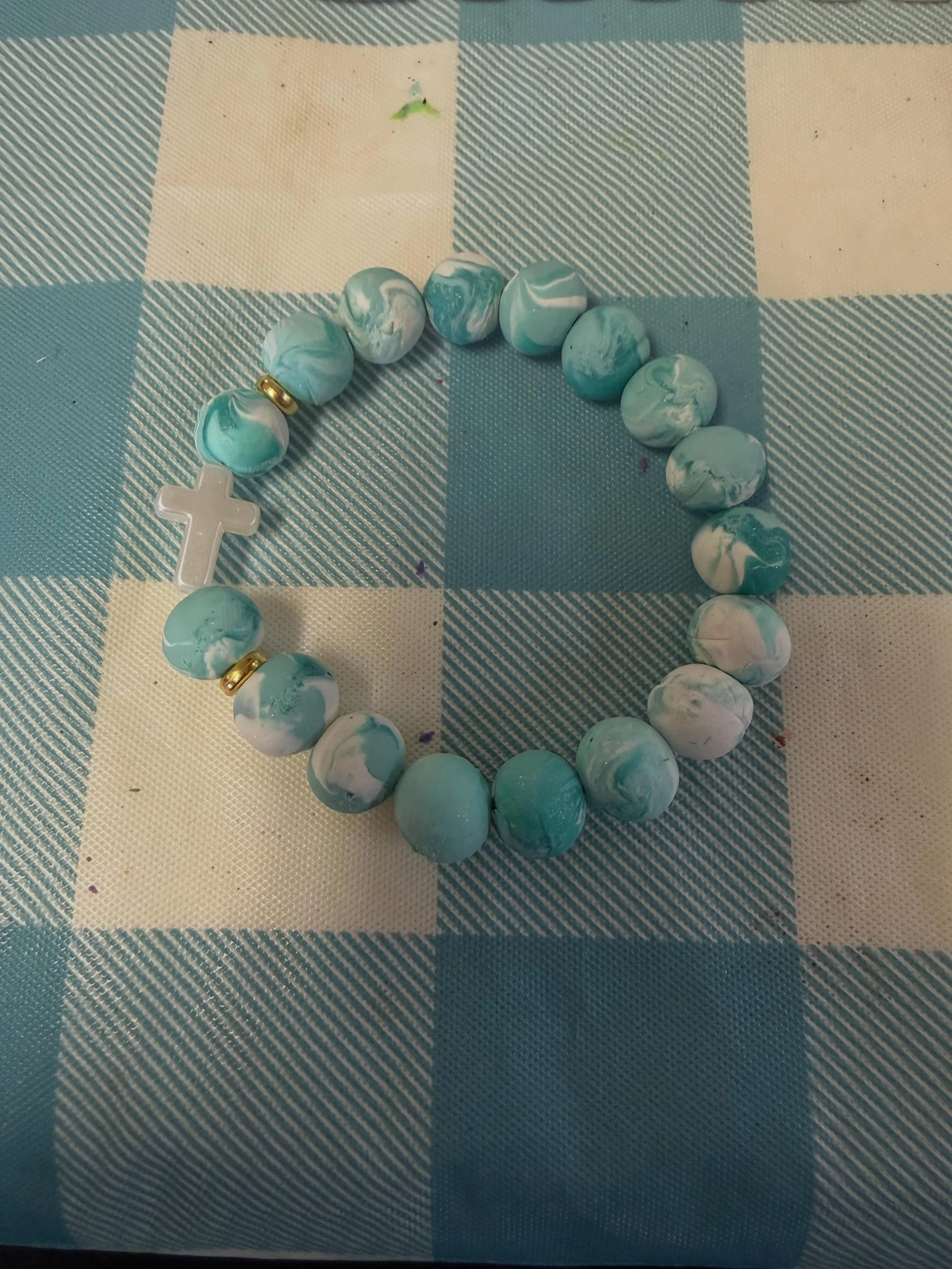 Polymer clay bracelet