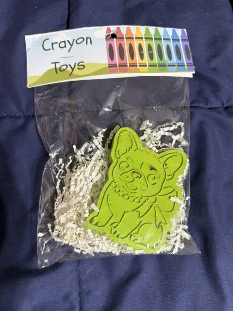 Frenchie crayon toy