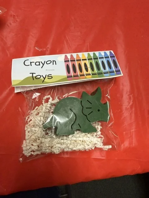 Triceratop crayon toy