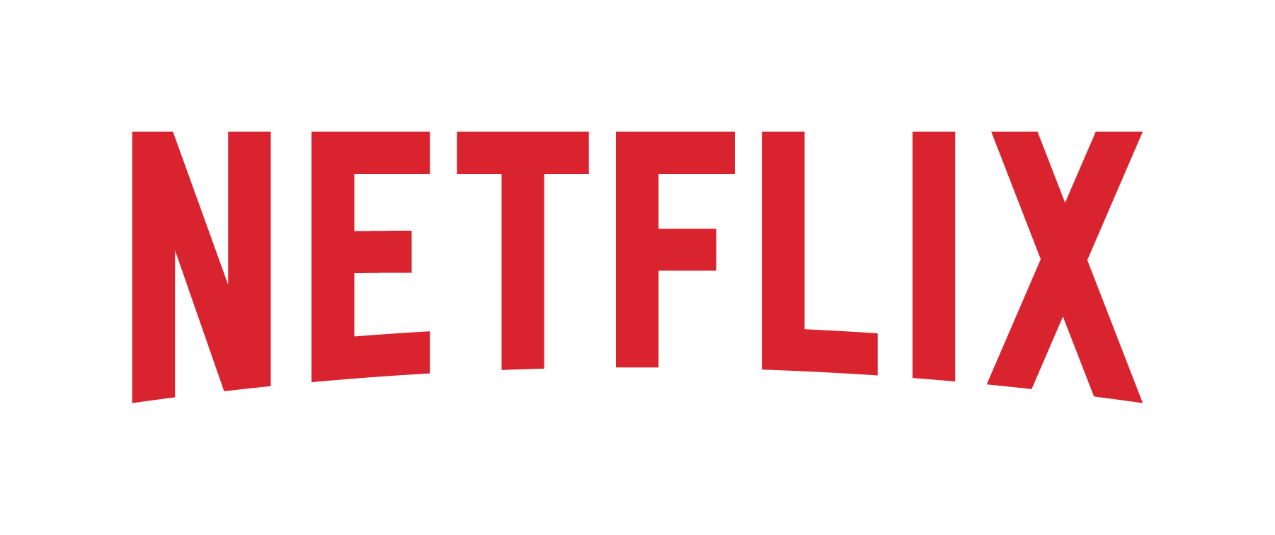 The Netflix logo in black and red text with a black background.