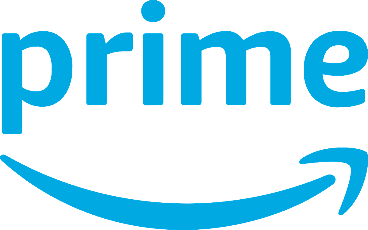 Amazon Prime logo with blue text and smile arrow beneath