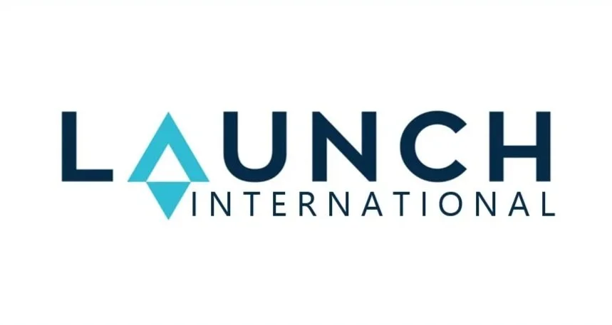 Launch International logo with stylized letter 'A' in blue and the company name in black.