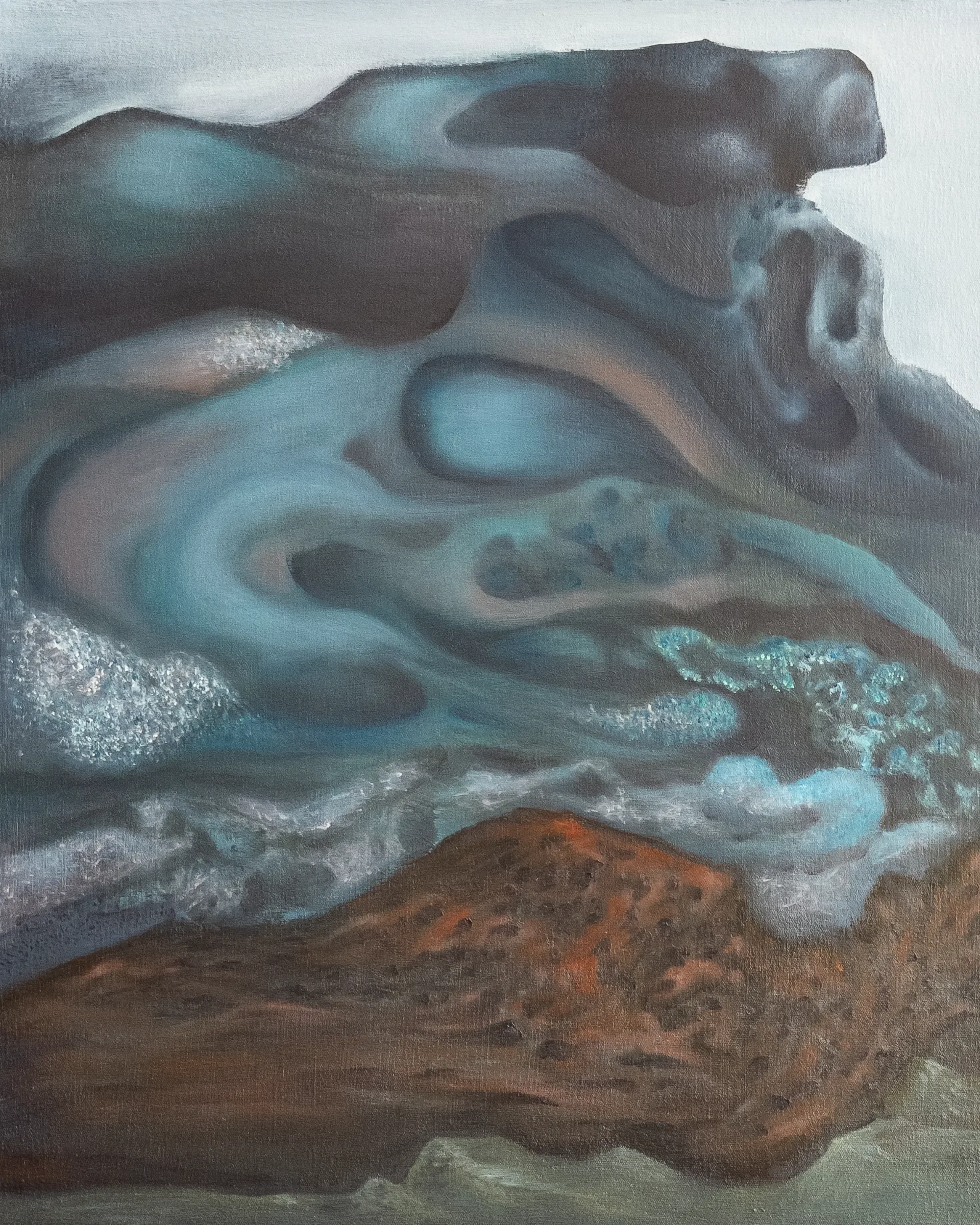 Mélancolie, Sophie Chau-Banh — volet droit du diptyque, huile sur toile, 46 × 38 cm, 2026