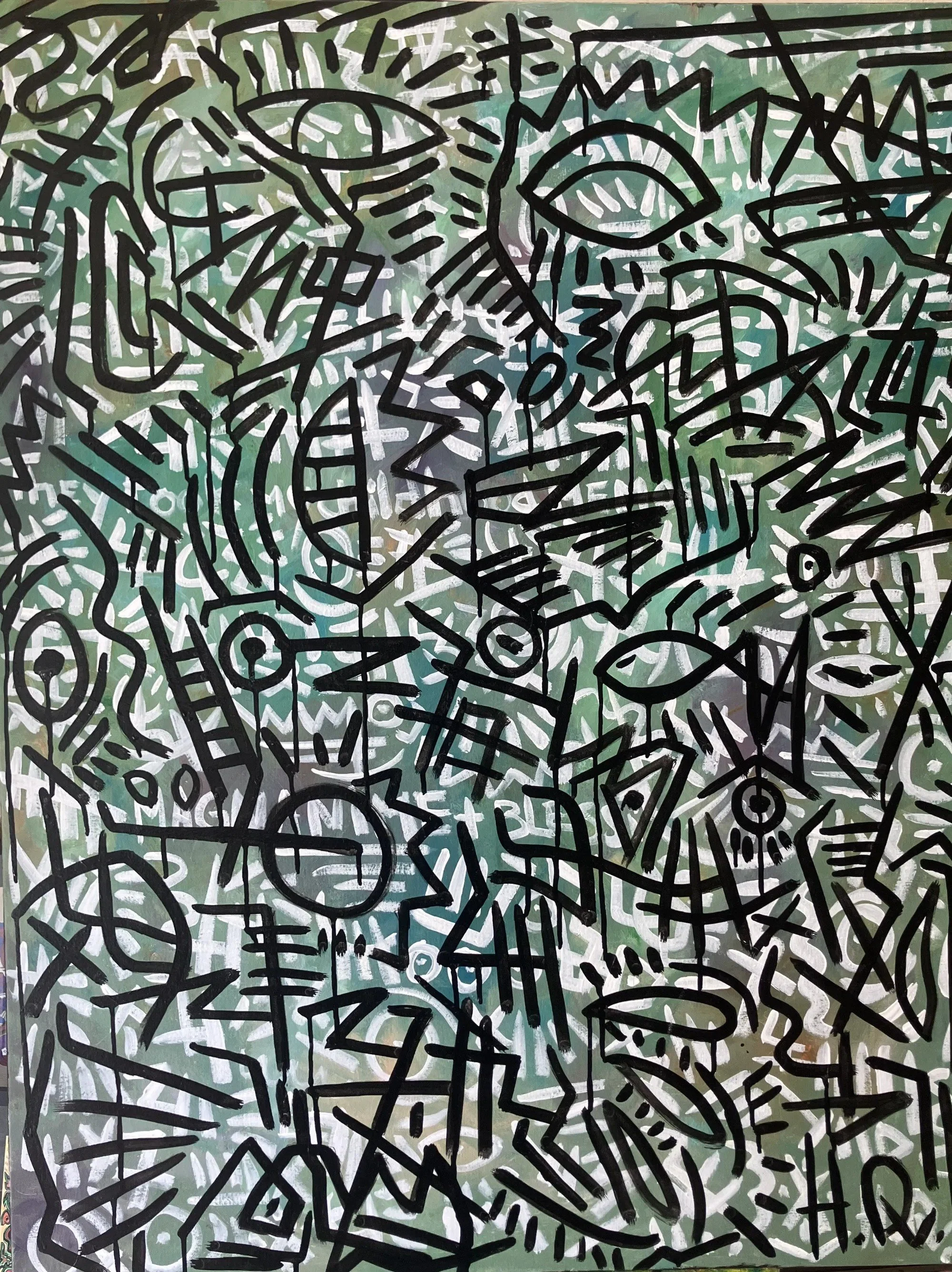 Journal extra-terrestre 2, HQ — techniques mixtes, 116 × 90 cm, 2026