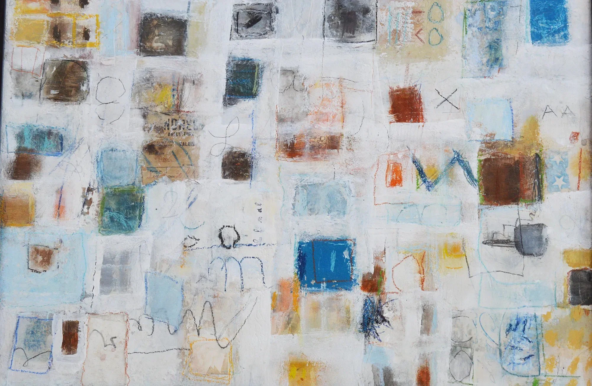 « Sans titre — grand format n°5 », collage et techniques mixtes sur panneau, Xavier Vanlaere