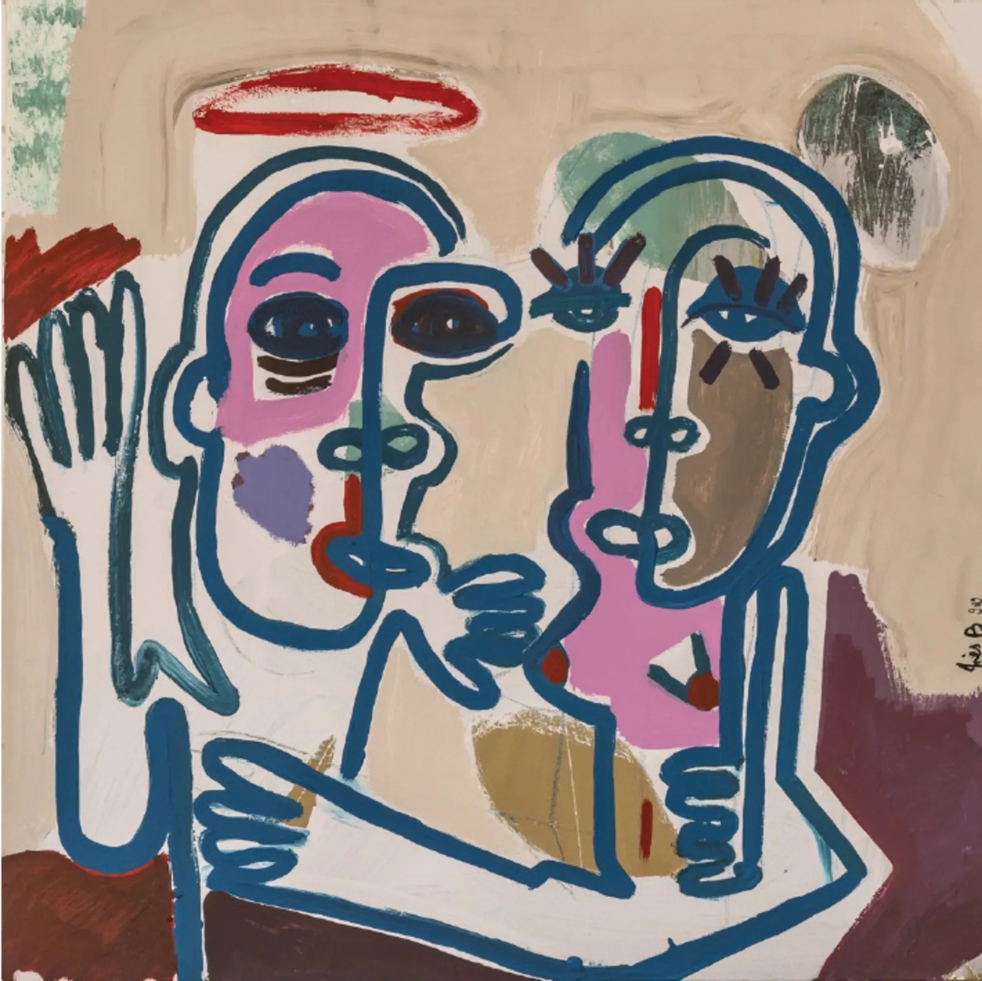« Je t'aime, moi non plus », acrylique sur toile, Inès Benaissa