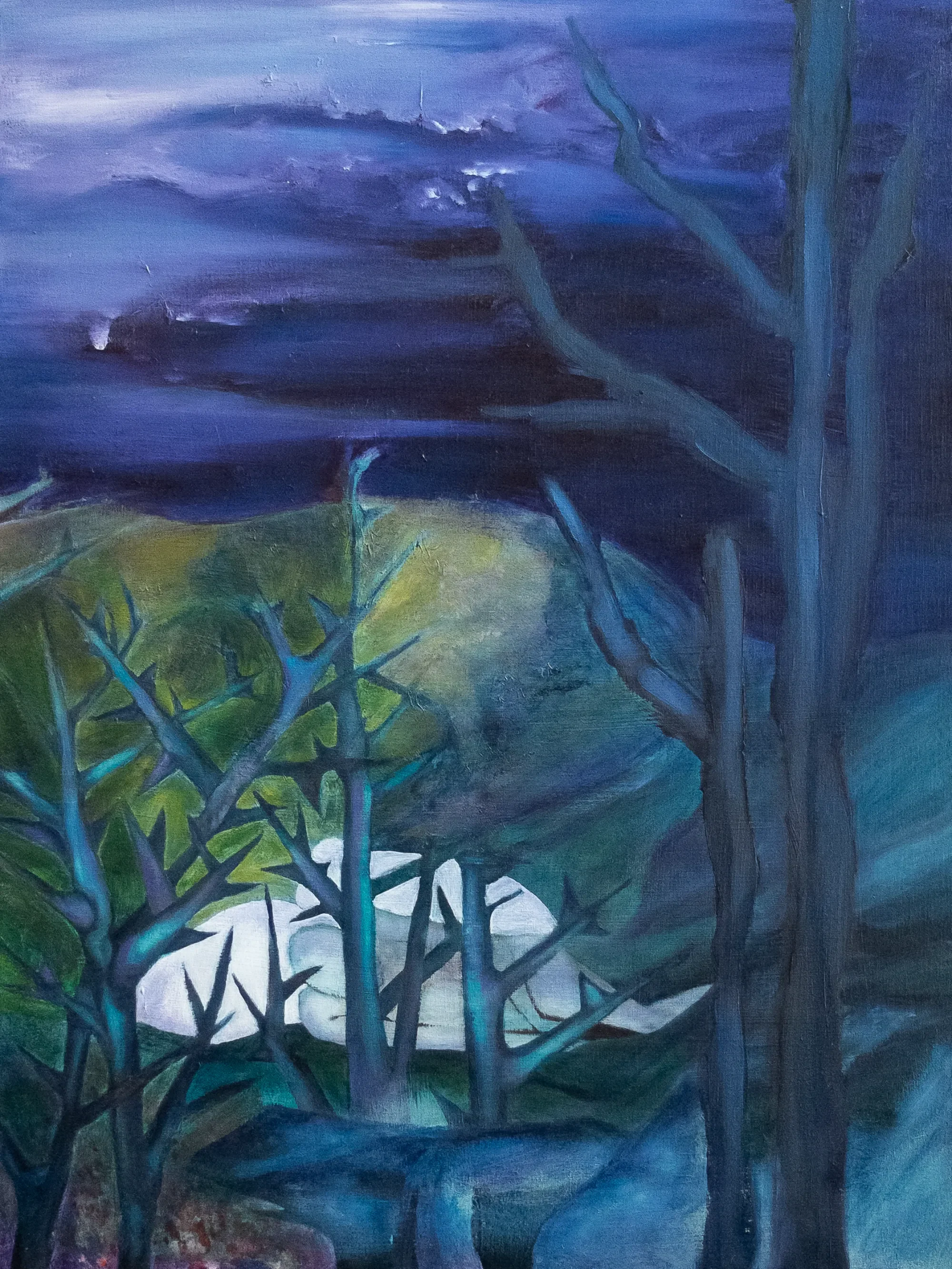 Puisque tu m’aimes, Sophie Chau-Banh — volet droit du diptyque, huile sur toile, 81 × 60 cm, 2026