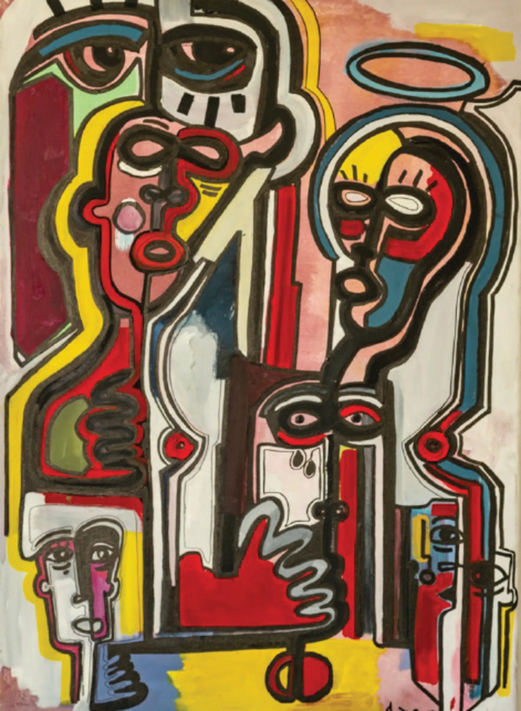 « Mirrors », acrylique sur toile, Inès Benaissa