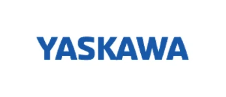Yaskawa logo in blue text on a white background.