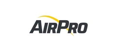 AirPro logo with black text and a yellow swoosh