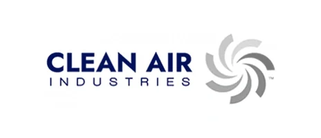 Clean Air Industries logo with stylized air swirl graphic
