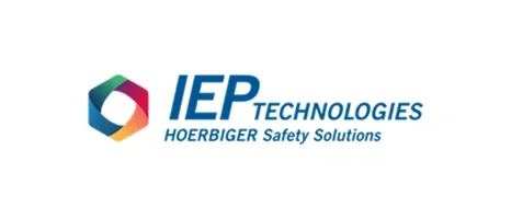 Logo of IEP Technologies with the tagline Hoerbiger Safety Solutions.