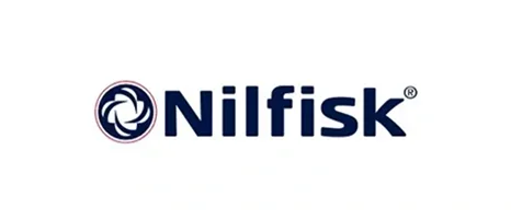 Nilfisk logo with company name and emblem.