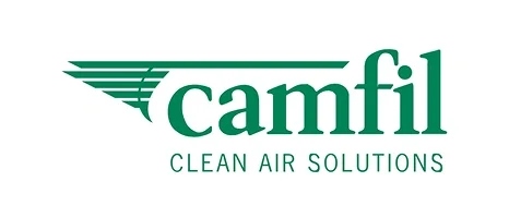 Camfil logo with the text 'CLEAN AIR SOLUTIONS' underneath.