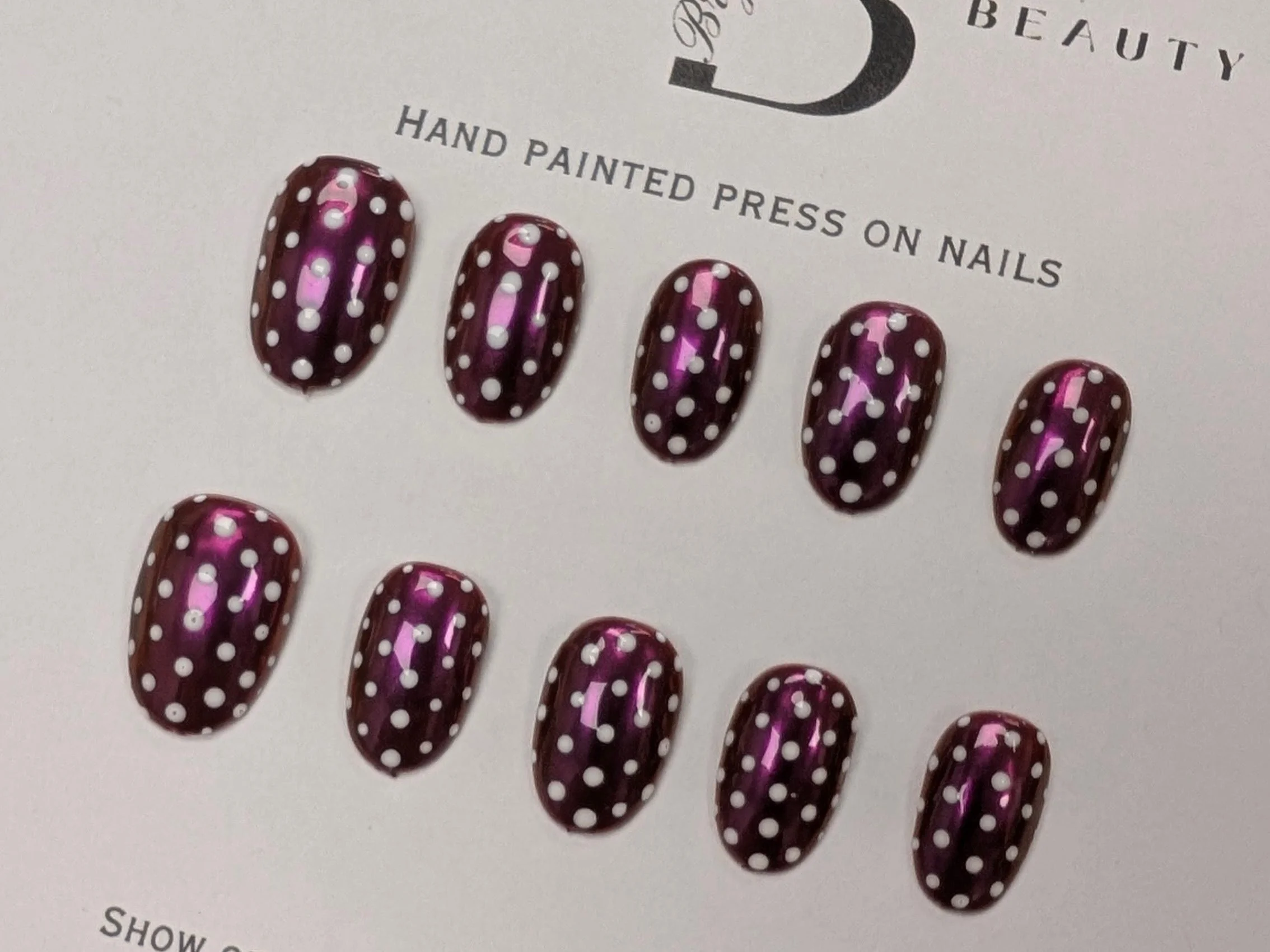 Berry pop chrome polka dot