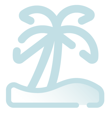 Light blue background with abstract white and darker blue shapes resembling waves or clouds.