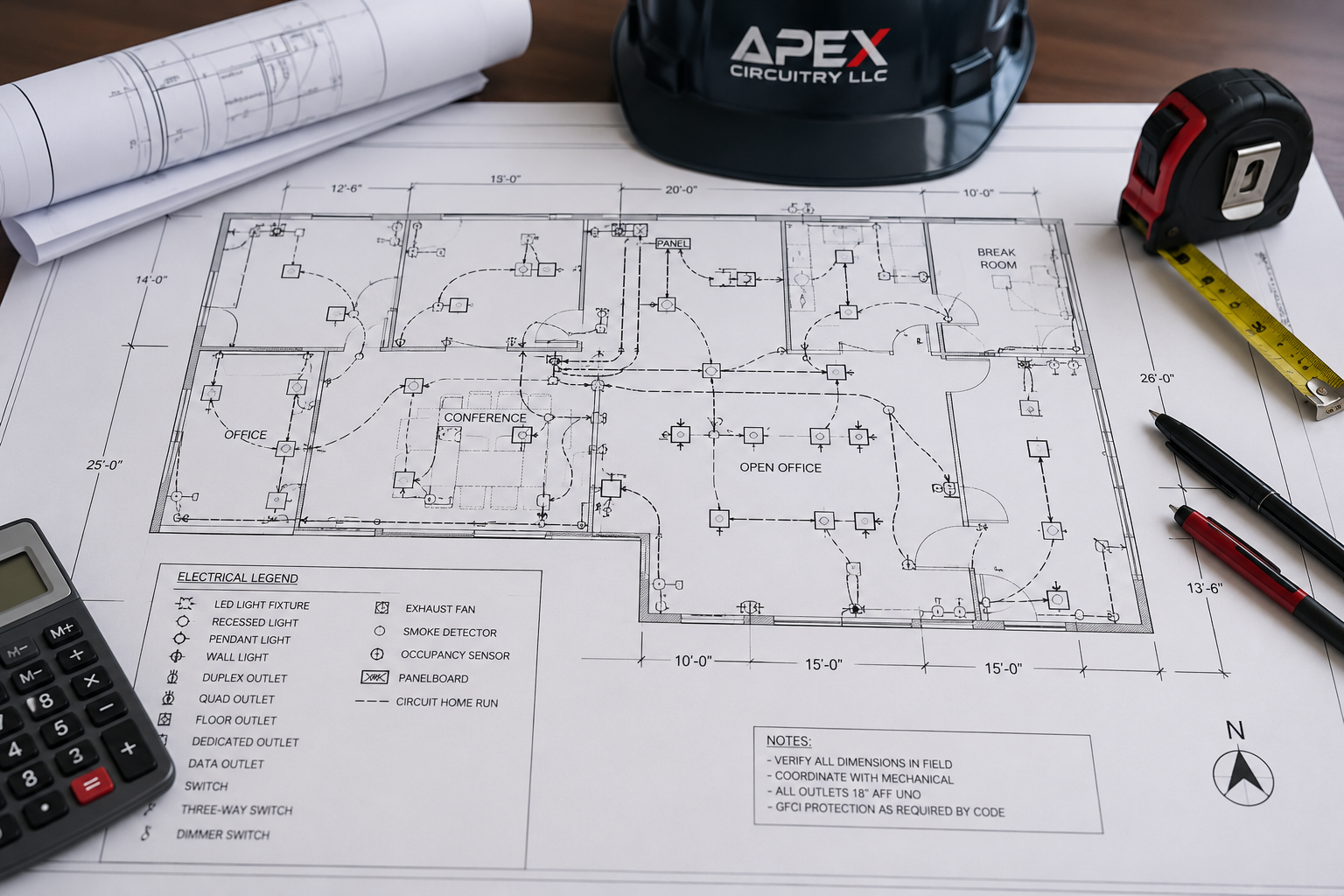 Apex circuitry electrical design